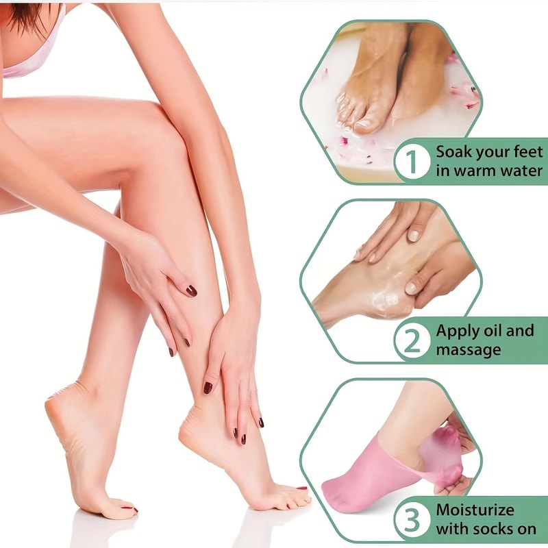 Nourishing Foot Care Gel Socks Moisturizing Silicone Socks For Dry Cracked Feet 4