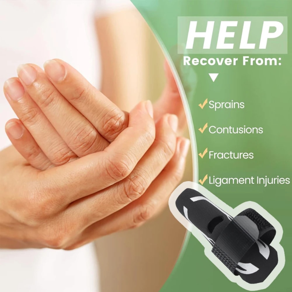 Sports Finger Splint Support, Adjustable Mallet Finger Wraps for Tennis, Baseball, Volleyball, Trigger Finger