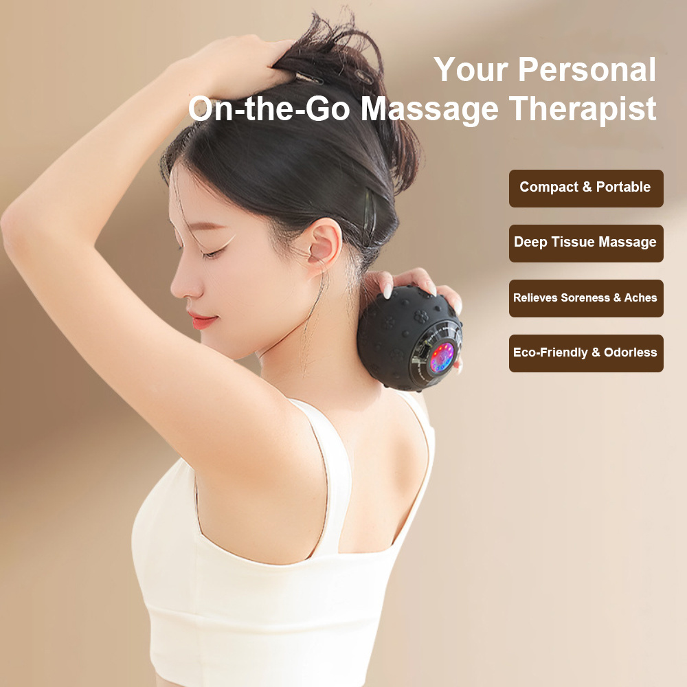 Sports Fitness Massage Ball Electric Vibration Foot Massage Facial Care Soothing Device Home Gym Yo 2