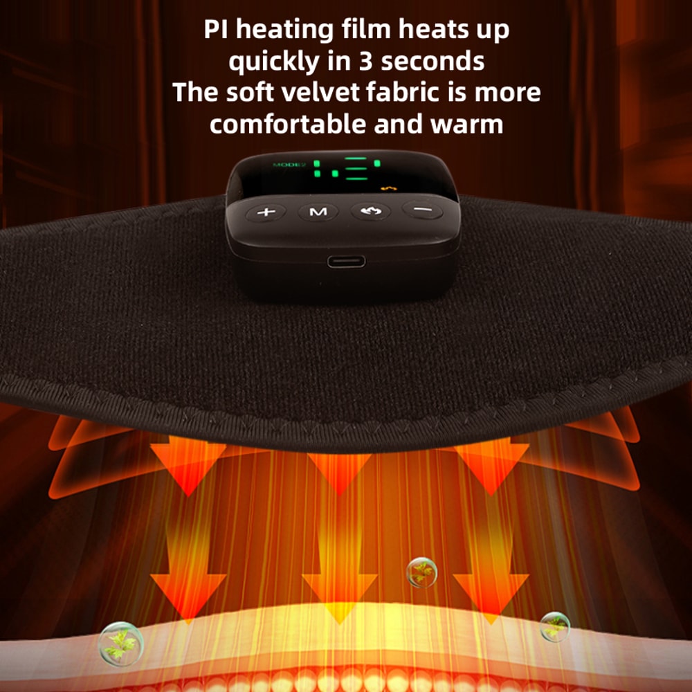 Portable Electric Massager, Pulse Hand Leg Heated Vibration Massage Belt for Calf Thigh Arm Wrist Trainer