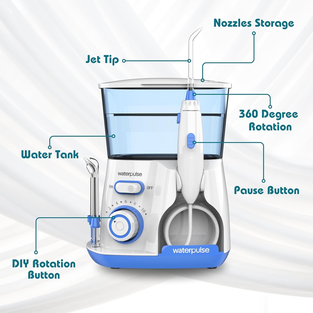 Large Capacity Waterpulse Electric Water Flosser Oral Irrigator For Dental Hygiene 5