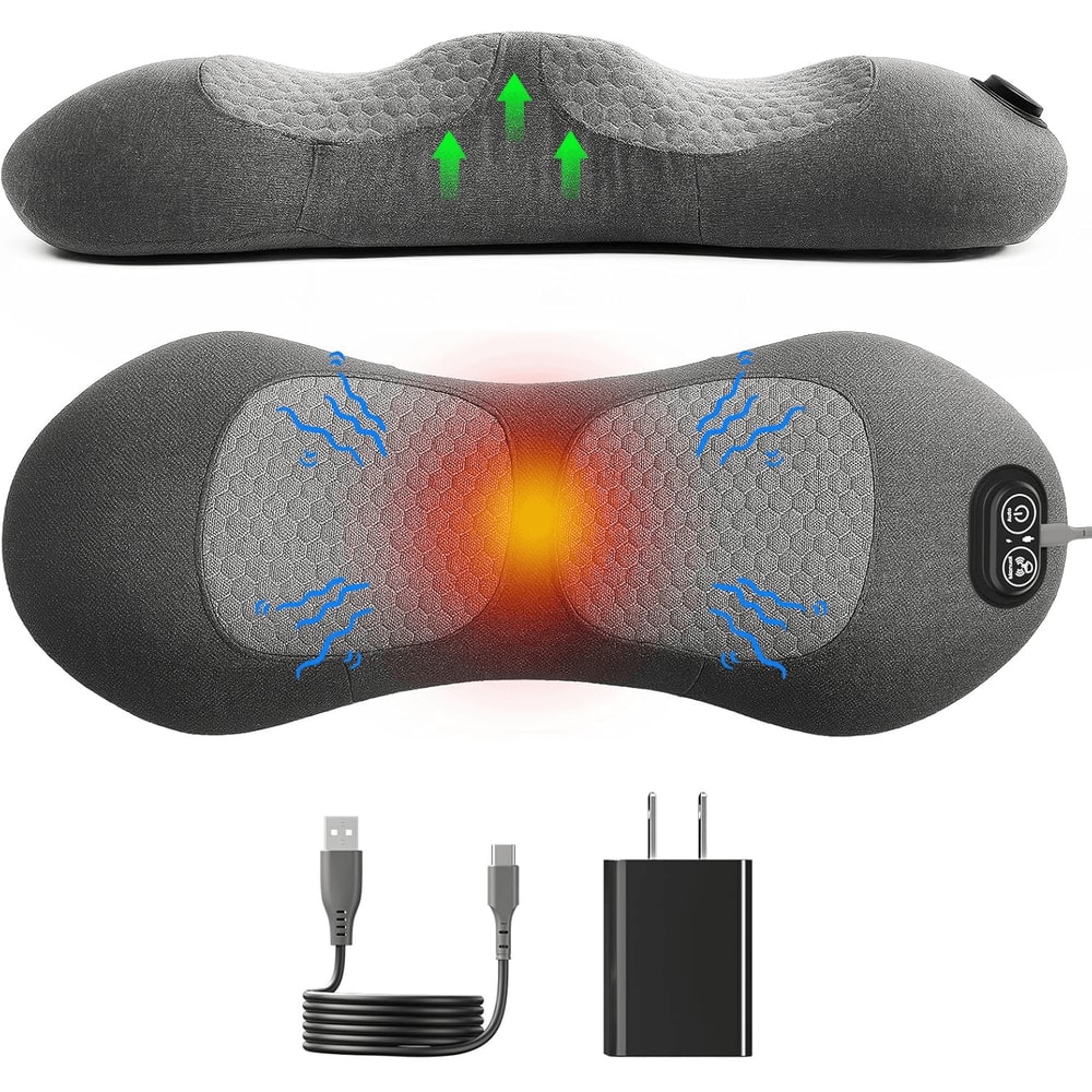 3in1 back pain massager with heat and traction