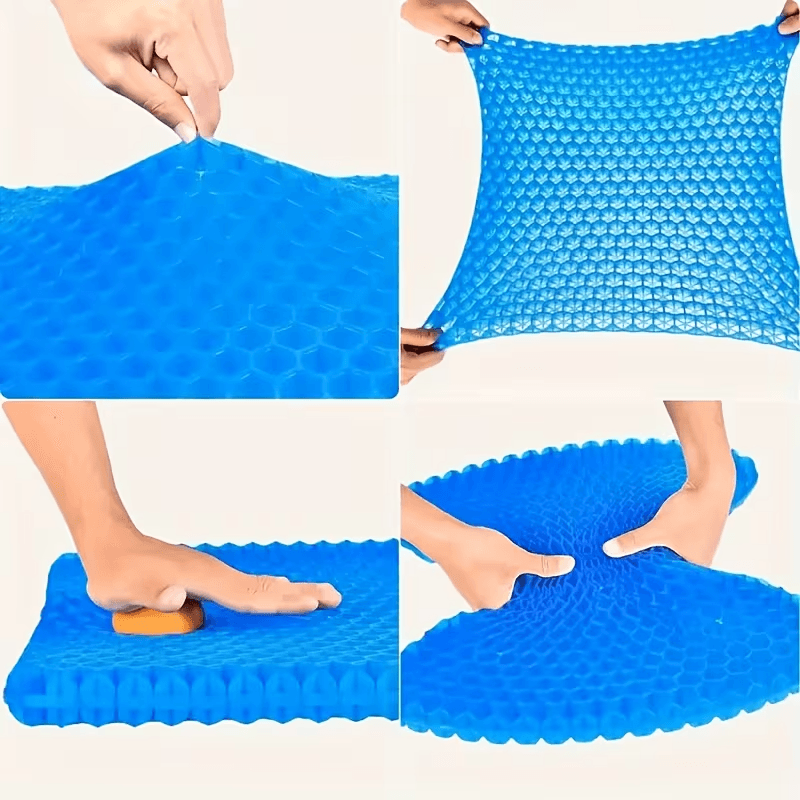 Double thick gel cushion for back pain relief