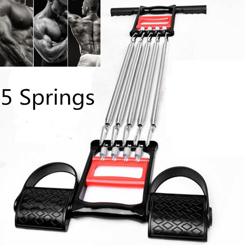 5 Spring Chest Expander Hand Grip Trainer Home Fitness Equipment Arm Waist Abdomen Finger Tool 1