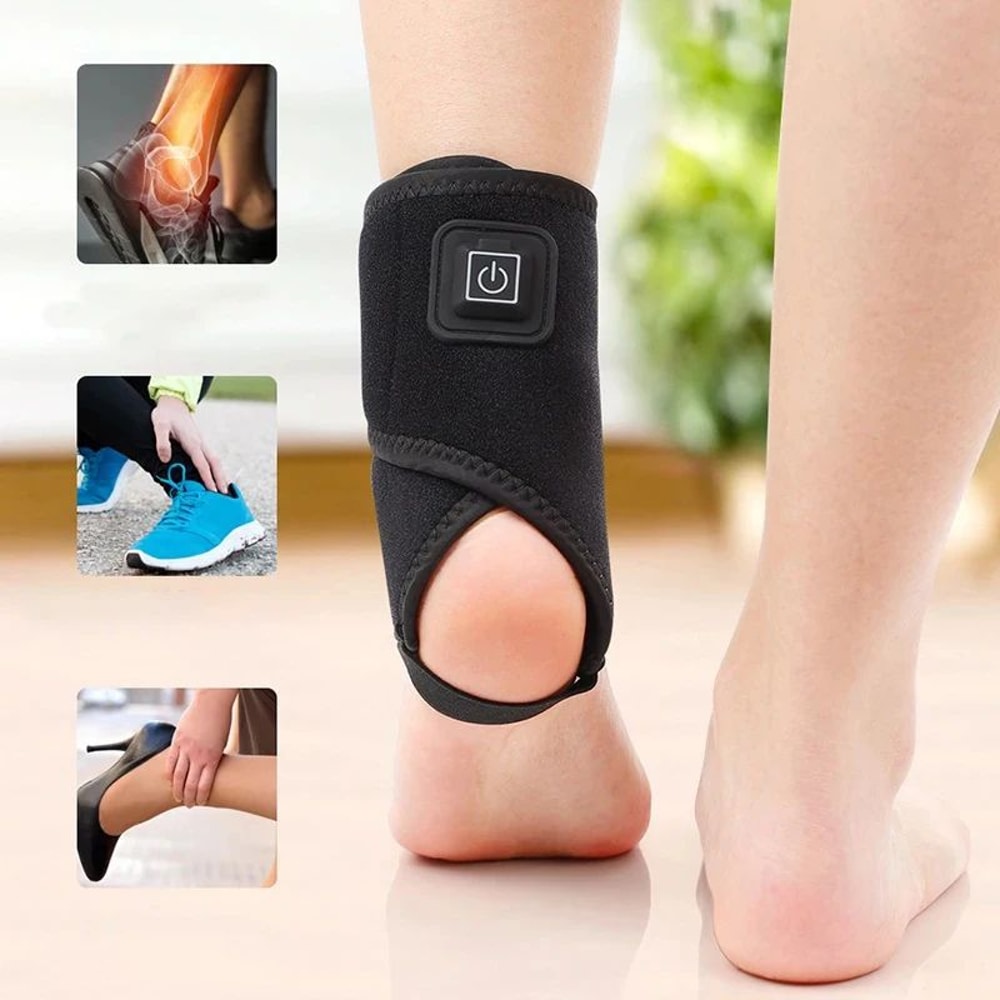 Warmth Black Adjustable Heating Ankle Protection Strap For Autumn And Winter Strap Lightweight And 1