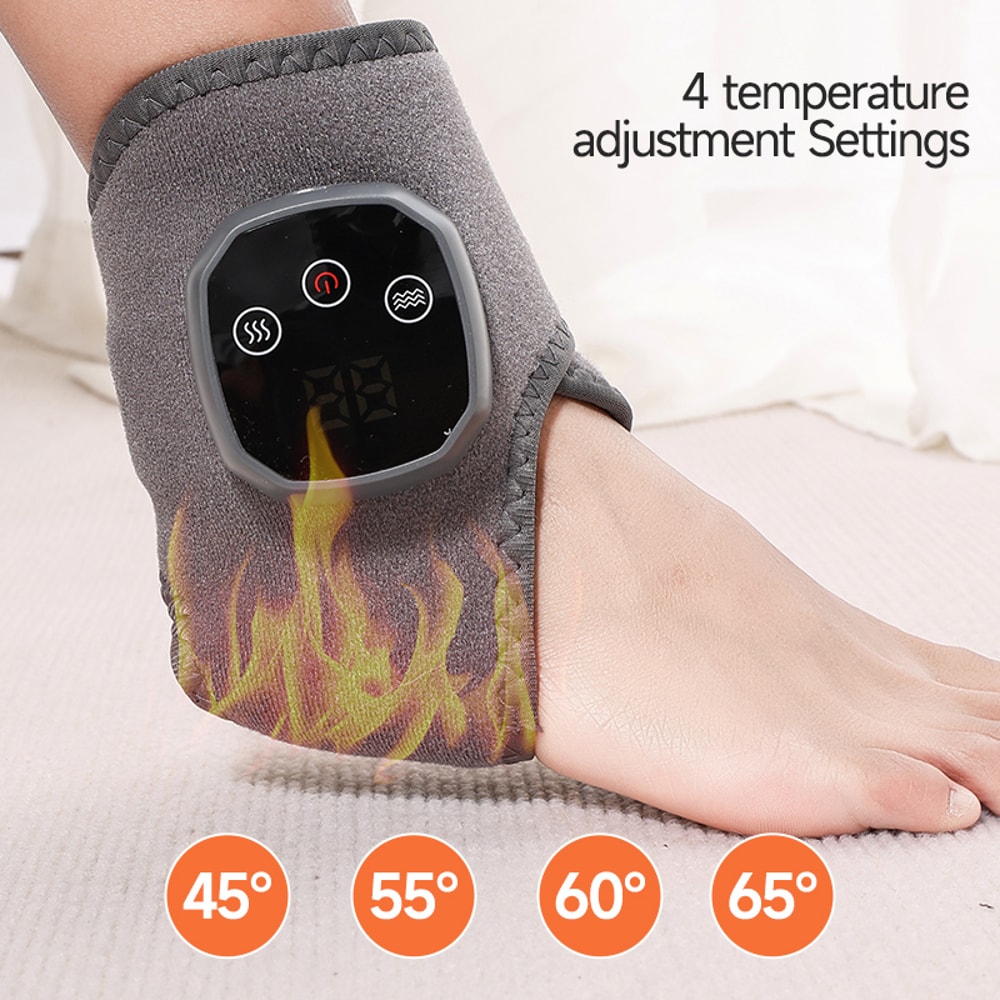 Hot Compress Therapy Ankle Massage, Electric Heat And Vibration Ankle Wrist Massager, heated wrap support brace