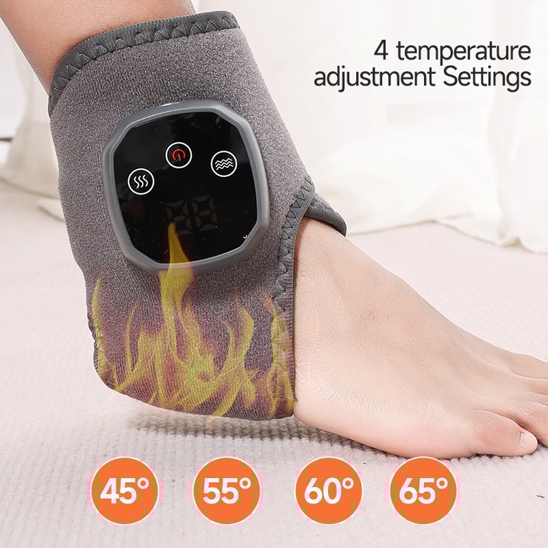 Hot Compress Therapy Ankle Massage, Electric Heat And Vibration Ankle Wrist Massager, heated wrap support brace