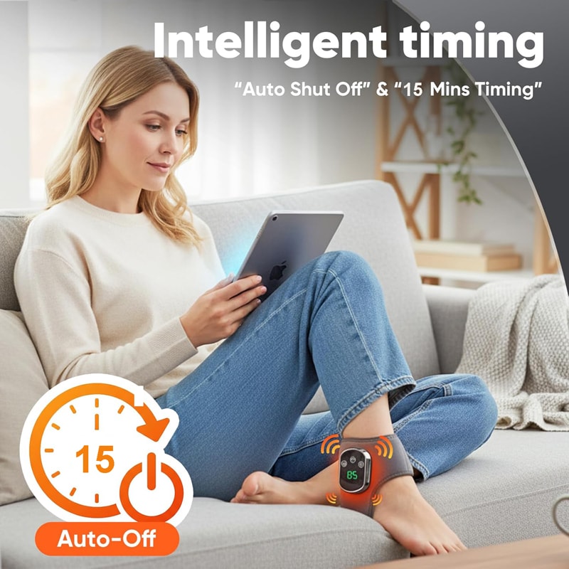 Hot Compress Therapy Ankle Massage, Electric Heat And Vibration Ankle Wrist Massager, heated wrap support brace