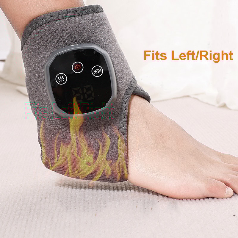 Hot Compress Therapy Ankle Massage, Electric Heat And Vibration Ankle Wrist Massager, heated wrap support brace
