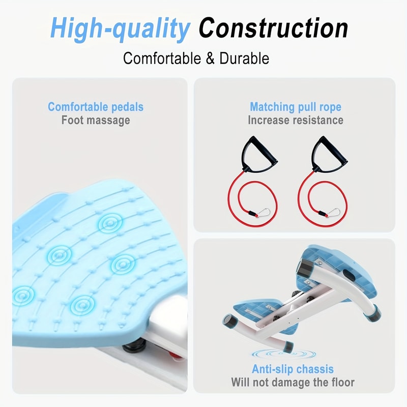 Waist Twister Machine with Ropes, Twist Waist Plate, 300 lbs Capacity Ab Twisting Fitness for Men & Women