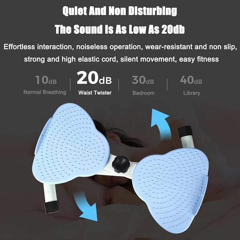 Waist Twister Machine with Ropes, Twist Waist Plate, 300 lbs Capacity Ab Twisting Fitness for Men & Women