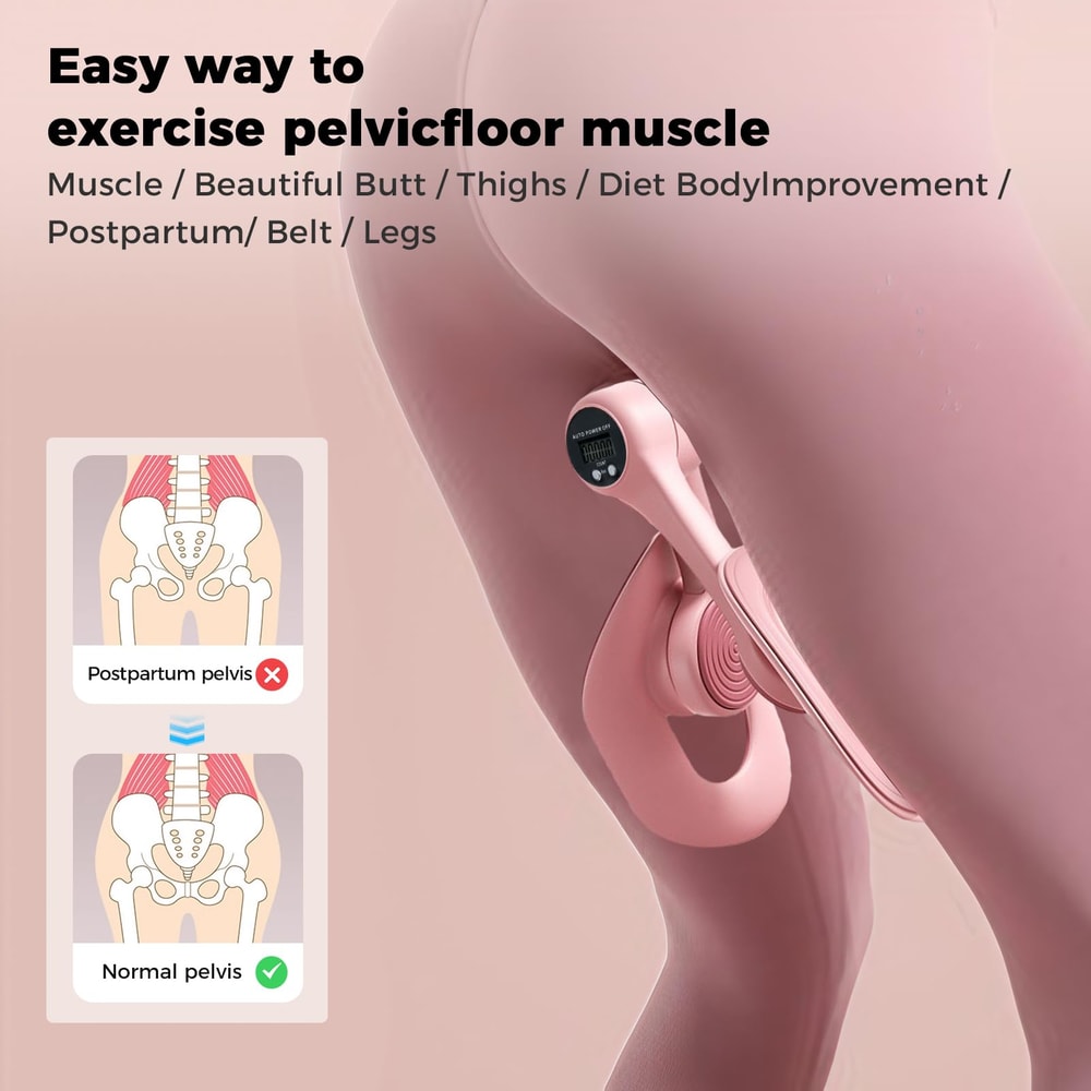 Pelvic Floor Repair Trainer for Women, LED Muscle Leg Clamps, Convenient Beauty Fitness Equipment