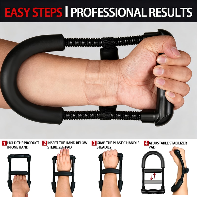Hand and Wrist Training Tool, Adjustable Forearm Strength Trainer to Improve Grip Endurance