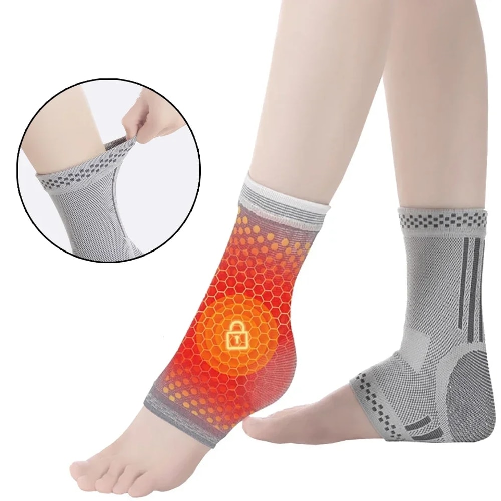 Unisex Graphene Ankle Brace, Wormwood Heating Compression Foot Warmer, Coldproof & Windproof Ankle Pads