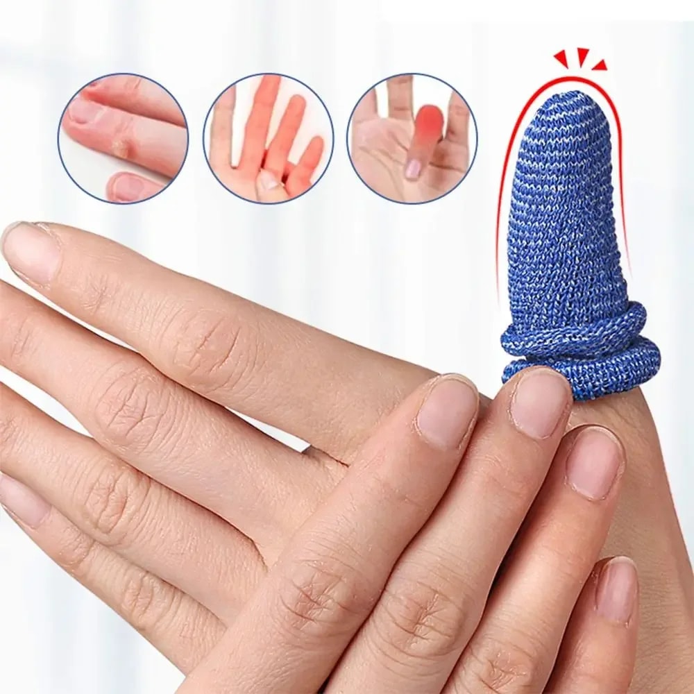 Multicolor Finger Cots, Disposable Cotton Protectors, Breathable Non-slip Finger Covers for Sports Safety Work