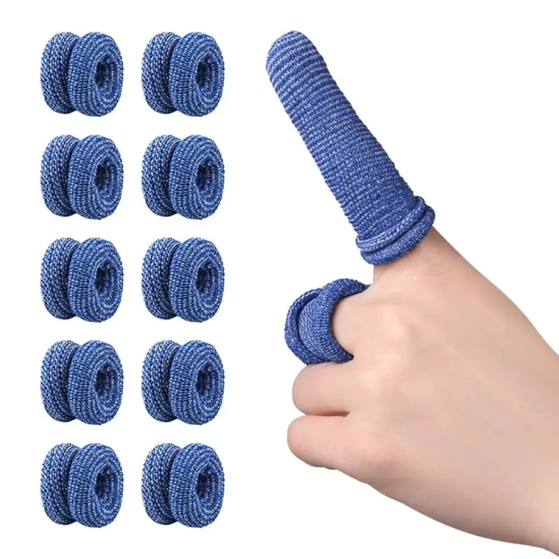 Multicolor Finger Cots, Disposable Cotton Protectors, Breathable Non-slip Finger Covers for Sports Safety Work