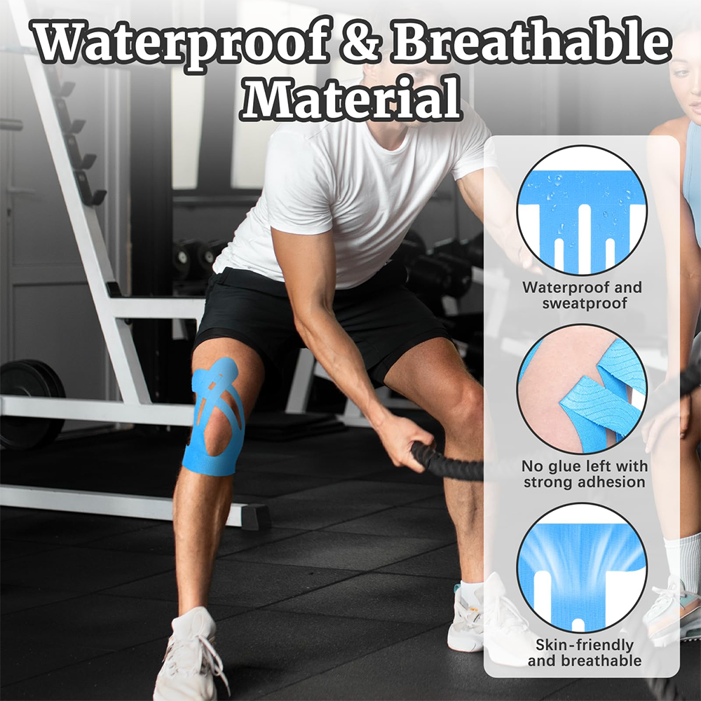 Breathable Knee Tape Waterproof Elastic Kinesiology Tape For Stability 2