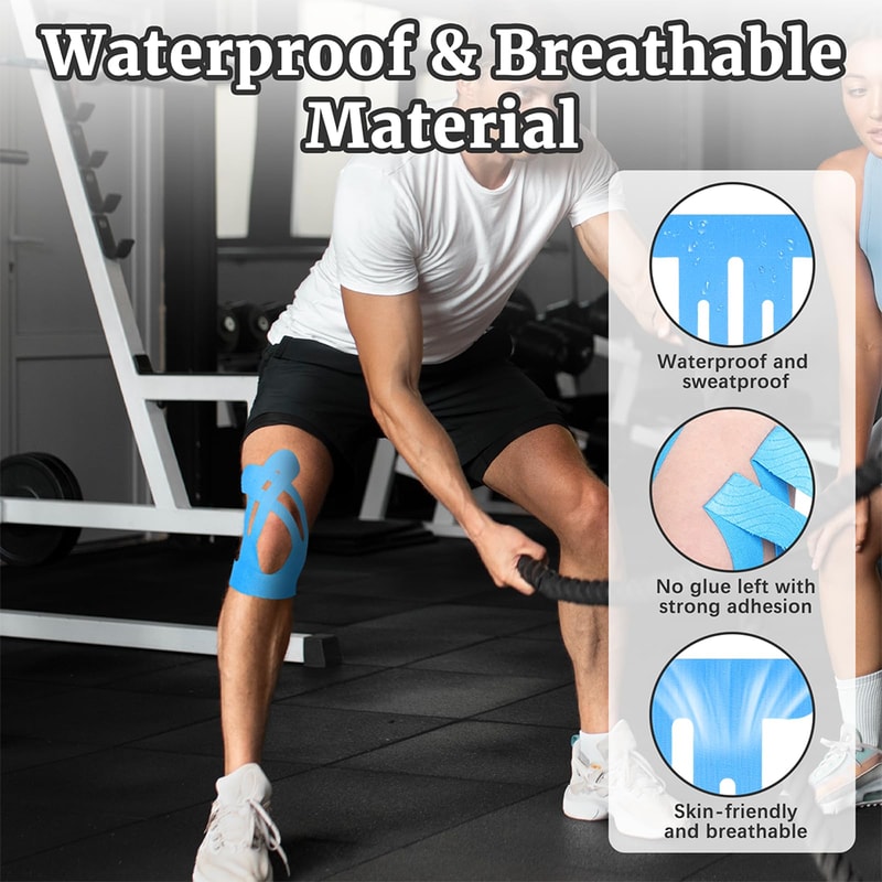 Breathable Knee Tape Waterproof Elastic Kinesiology Tape For Stability 2