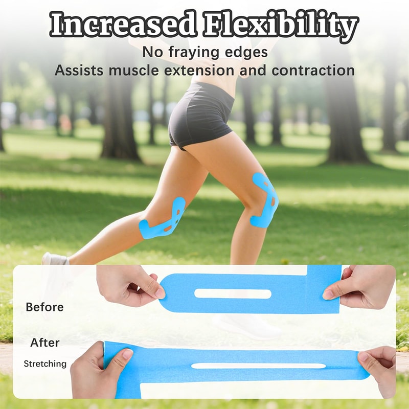 Breathable Knee Tape Waterproof Elastic Kinesiology Tape For Stability 5