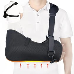 lightweight mesh arm sling, adjustable shoulder immobilizer for broken fractured bones, left right arm support