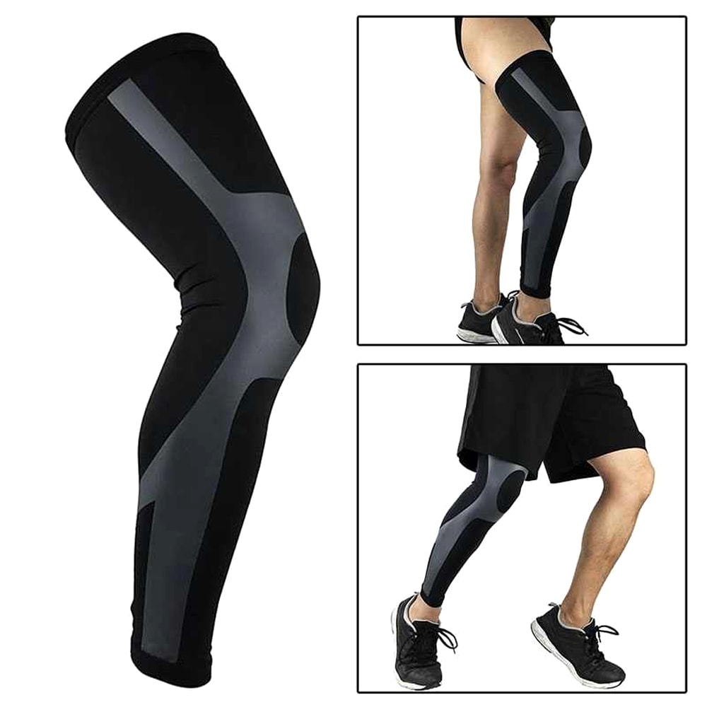Full Leg Knee Brace For Men Women Outdoor Sport Whole Leg Compression Sleeve UV Leg Support Sleeves 4