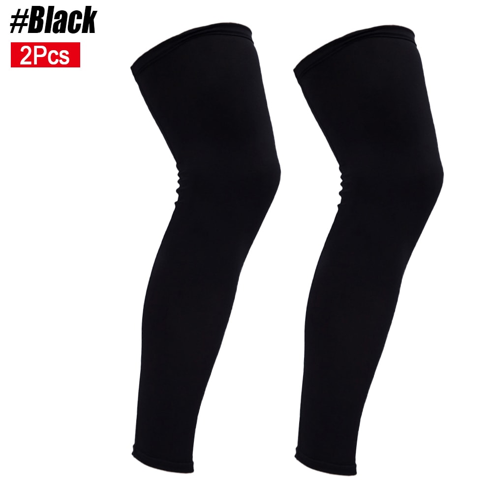 Sports Knee Sleeves UV Protection, Full Length Leg Compression Sleeves for Men and Women, Perfect for Running