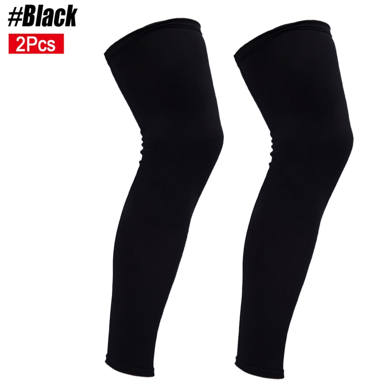 Sports Knee Sleeves UV Protection, Full Length Leg Compression Sleeves for Men and Women, Perfect for Running