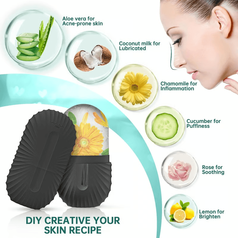 Ice Face Roller Skincare Kit Gua Sha Massage Tools For Firming Depuffing 6