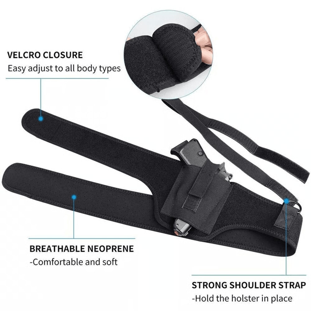 Tactical Concealed Carry Shoulder Holster For Safe Easy Gun Access 4