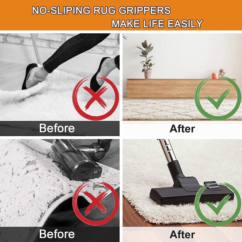 Non-Slip Rug Gripper Pads Keep Rugs Flat and Secure for Safer Floors