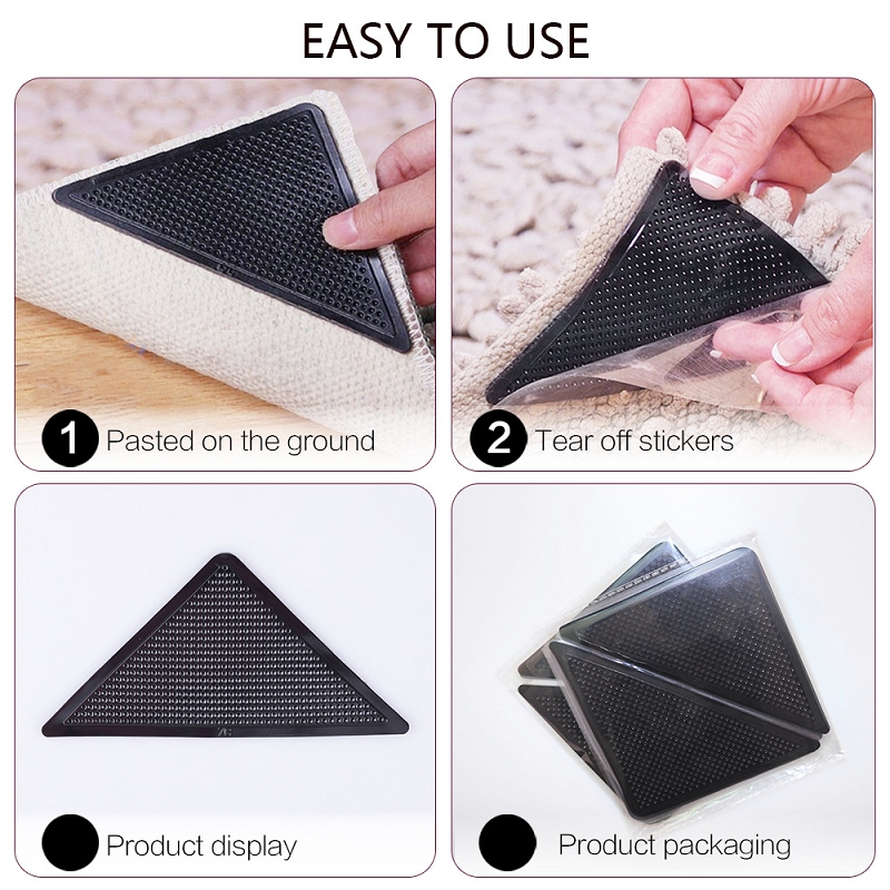 Non-Slip Rug Gripper Pads Keep Rugs Flat and Secure for Safer Floors