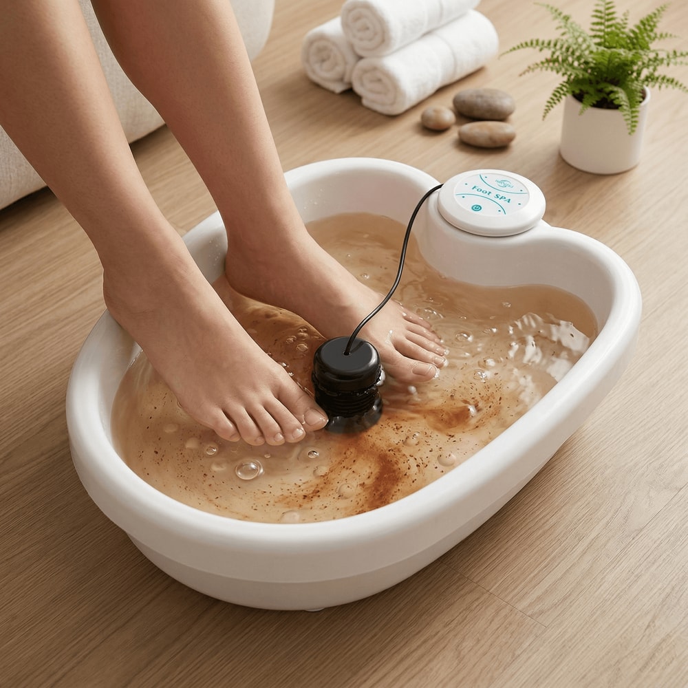 Massager With Basin Footspa Ion Detoxifier Detox Ionic Footbath Spa Promote Blood Circulation Clean 0