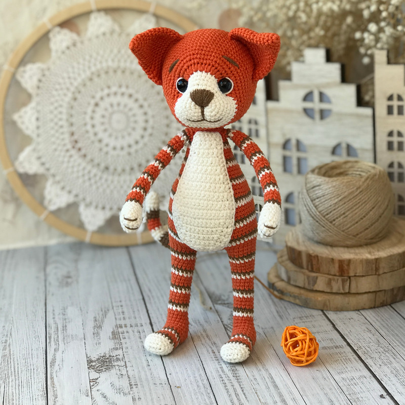 Crochet Amigurumi English Pattern Set 2 In 1 Pettson And Findus PDF Amigurumi Grandpa Farmer Funny Cat Crochet Toy 6