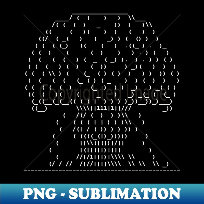 Nuke Text ASCII Nuke (White Text) - High-Resolution PNG Sublimation Fi | Inspire ...