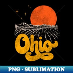 vintage state of ohio mid century distressed aesthetic - instant sublimation digital download