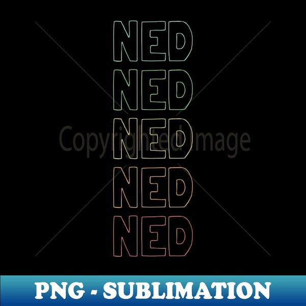 Ned Name Pattern - Unique Sublimation PNG Download | Inspire Uplift