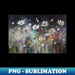 Black  White Flower Art Landscape Design - Creative Sublimation PNG Download - Unleash Your Inner Rebellion