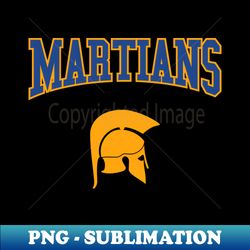 Retro College Blue Orange Martians Sport - PNG Sublimation Digital Download - Vibrant and Eye-Catching Typography