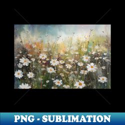 White Flower Art Landscape Design - Exclusive PNG Sublimation Download - Bring Your Designs to Life