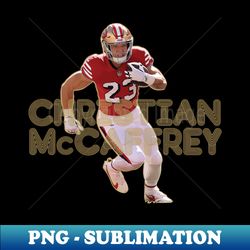 Christian McCaffrey - Retro PNG Sublimation Digital Download - Enhance Your Apparel with Stunning Detail