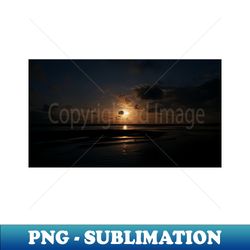 Dark sunset in the beach photography - Instant PNG Sublimation Download - Unlock Vibrant Sublimation Designs