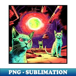 Galaxy Cats - Instant PNG Sublimation Download - Vibrant and Eye-Catching Typography