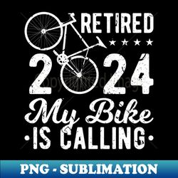 Cyclist Retirement 2024 Retired Cycling Lover Bicycle - PNG Sublimation Digital Download - Bold & Eye-catching