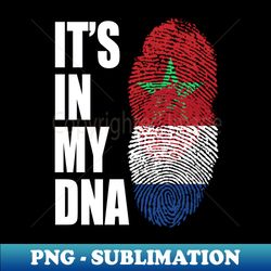 Dutch And Moroccan Mix DNA Flag Heritage - PNG Transparent Digital Download File for Sublimation - Add a Festive Touch to Every Day