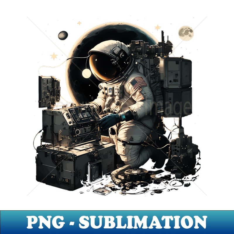 astronaut beatbox - PNG Transparent Sublimation File