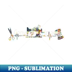 quilting sewing quilter heartbeat - unique sublimation png download
