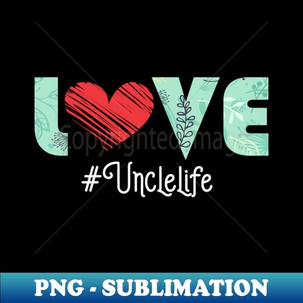 Unclelife Buffalo Plaid Heart Floral - Modern Sublimation PNG File