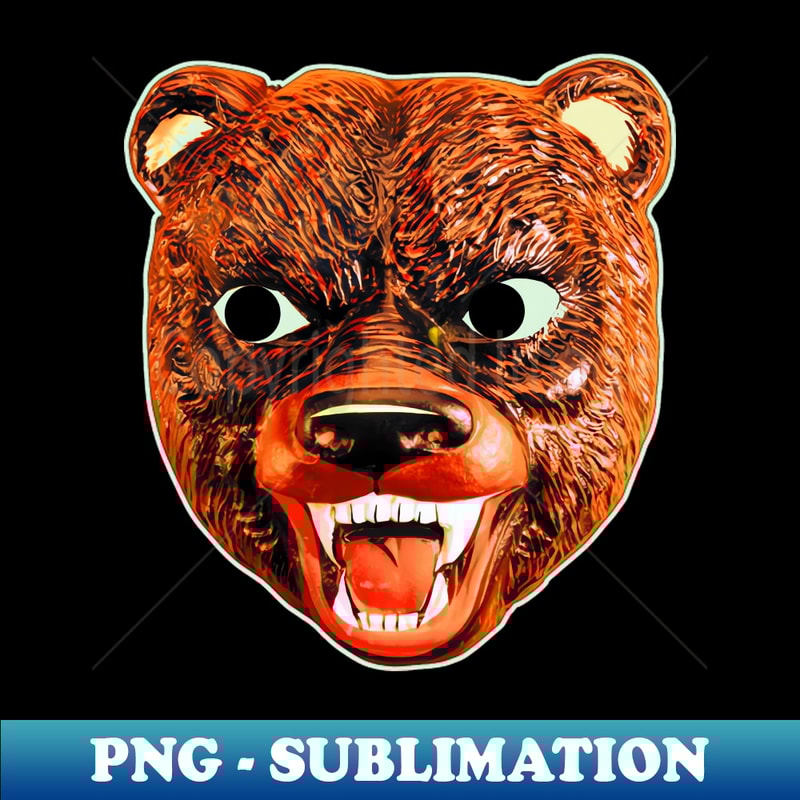 Side Eye Bear Mask - Artistic Sublimation Digital File
