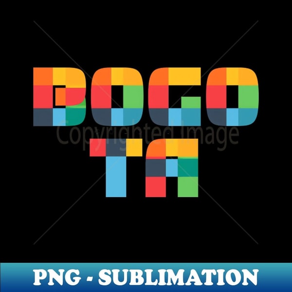Bogota Colombia CMYK Pop Art Style - Creative Sublimation PNG Download