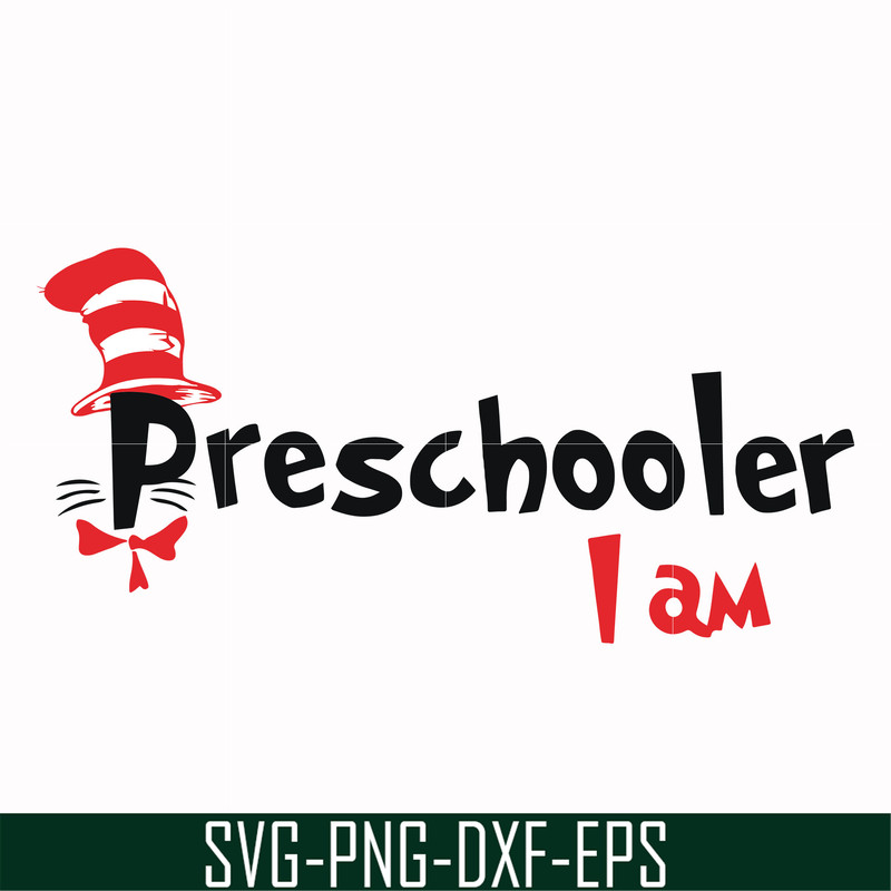 DR00069-Preschooler I am svg, png, dxf, eps file DR00069.jpg